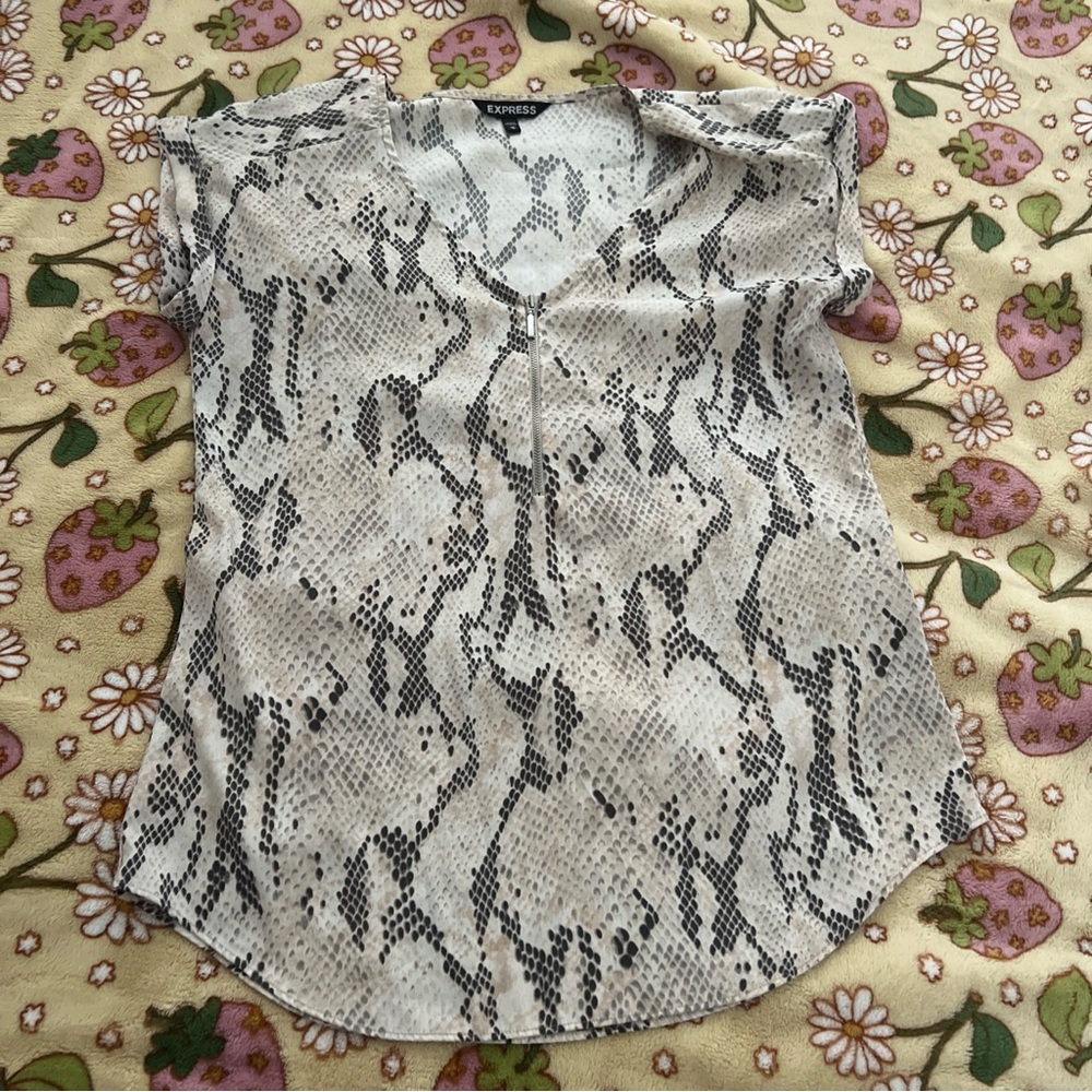 Express women’s blouse snake skin print
